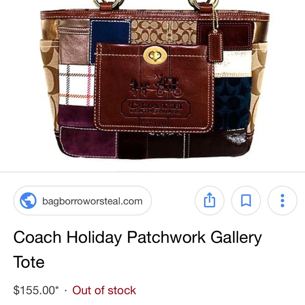 Coach Holiday Patchwork Gallery Tote